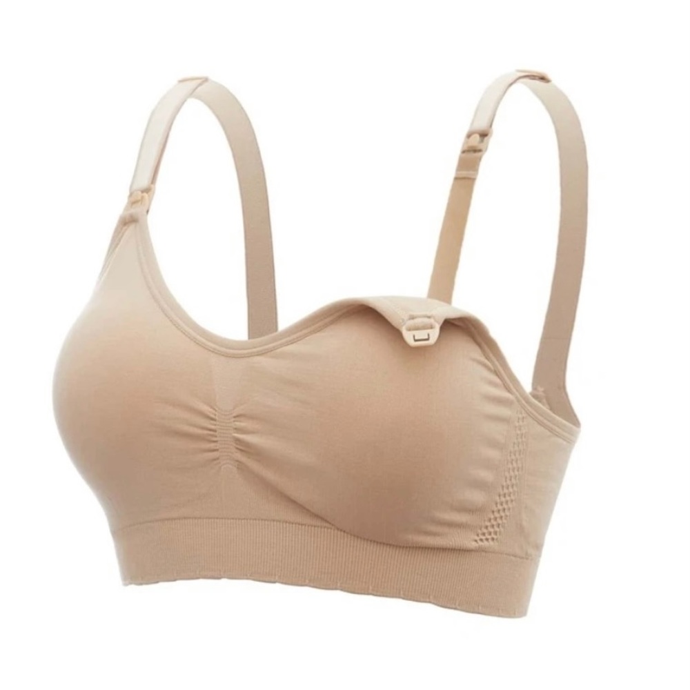 Nude maternity bra size large